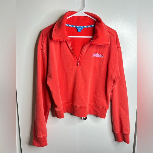 Prince Tops - Prince - Pickleball 1/4 Zip Up- Vintage Red - size large